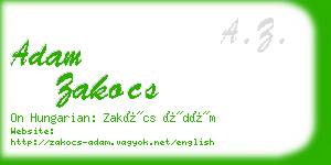 adam zakocs business card